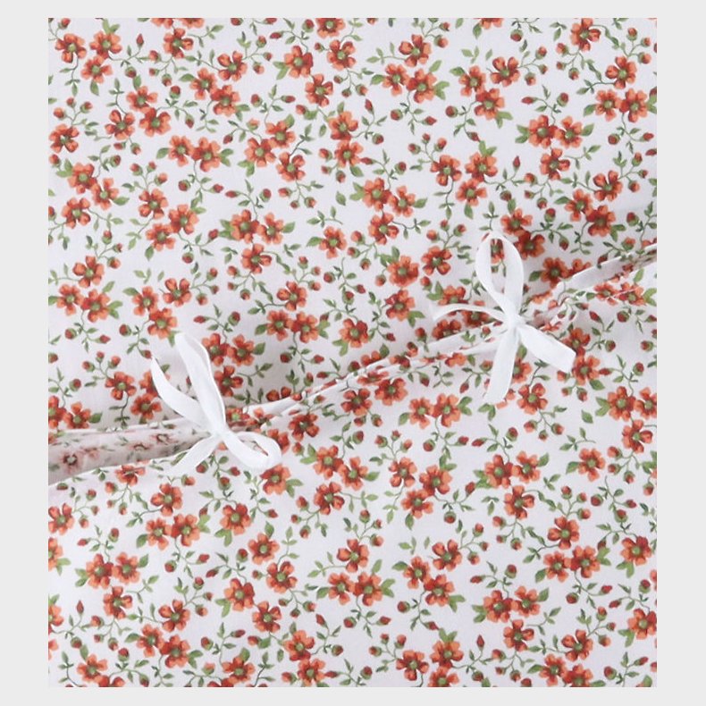 Nrgaard Madsens Sengetj - Junior - Hvid m. Rde Blomster