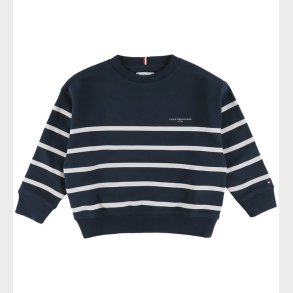 Tommy Hilfiger Sweatshirt - Mini Corp - Dark Night Navy Stripe