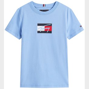 Tommy Hilfiger T-shirt - Script Flag - Cloudy Blue