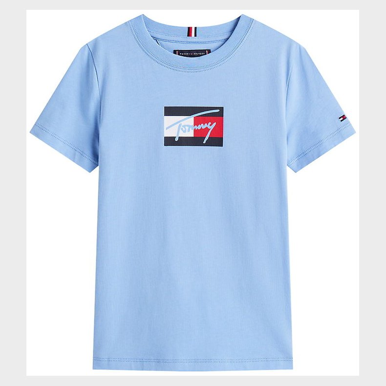 Tommy Hilfiger T-shirt - Script Flag - Cloudy Blue