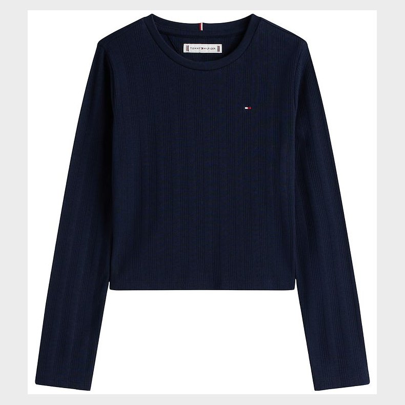 Tommy Hilfiger Bluse - Pointelle - Dark Night Navy