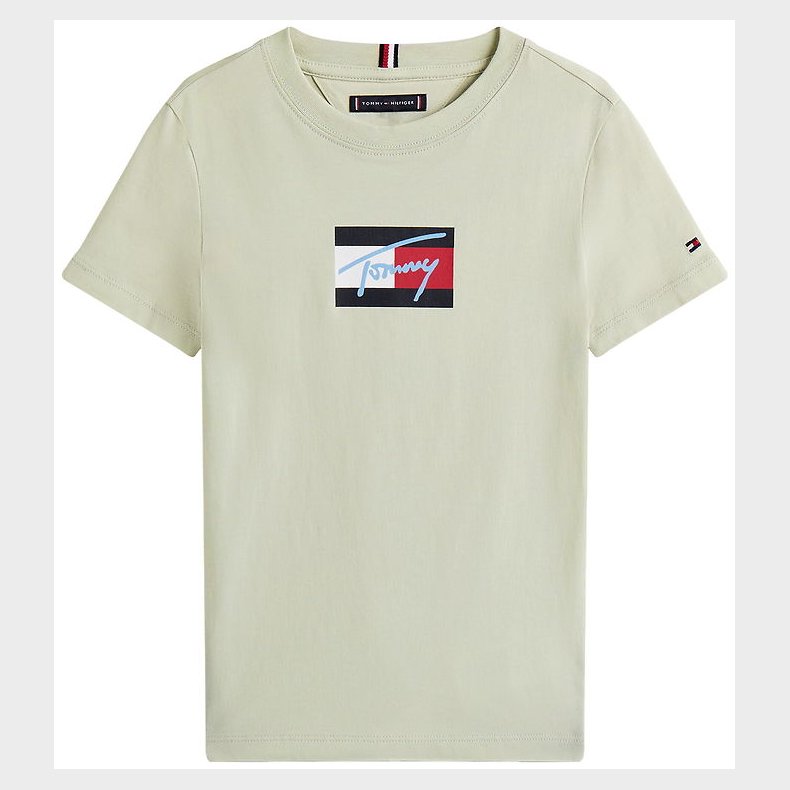Tommy Hilfiger T-shirt - Script Flag - Misty Sage Green