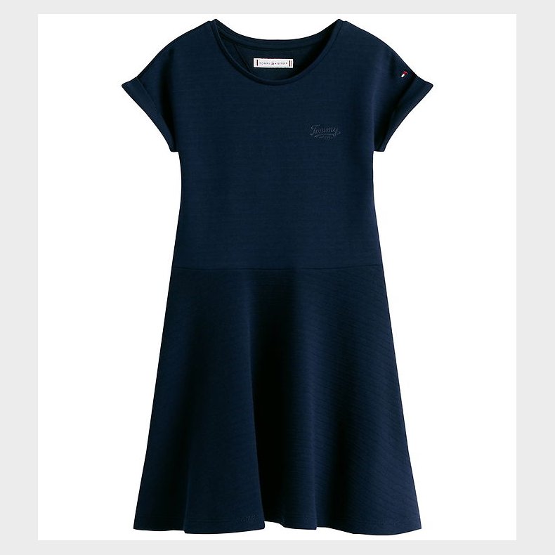 Tommy Hilfiger Kjole - Spacer Interlock - Dark Night Navy