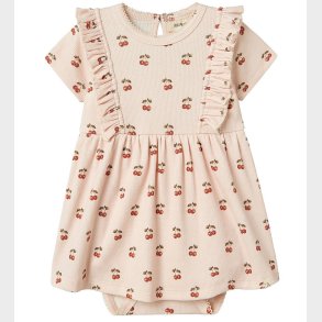 Lil' Aterlier Kjole - Rib - NbfLavo - Silver Peony