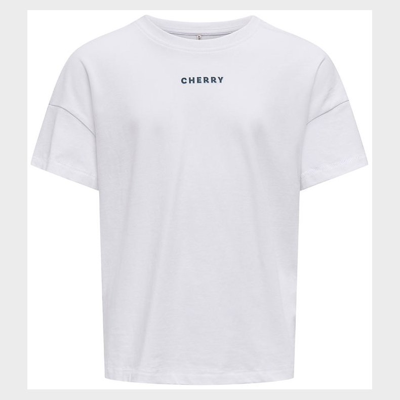 Kids Only T-shirt - kogCarrie - Bright White/Cherry