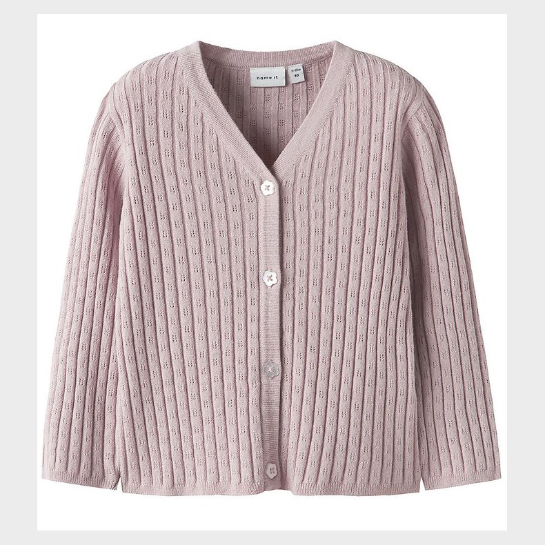Name It Cardigan - Strik -NbfKind - Burnished Lilac