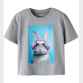 Name It T-shirt - NmfVotea - Grey Melange/Bunny Head