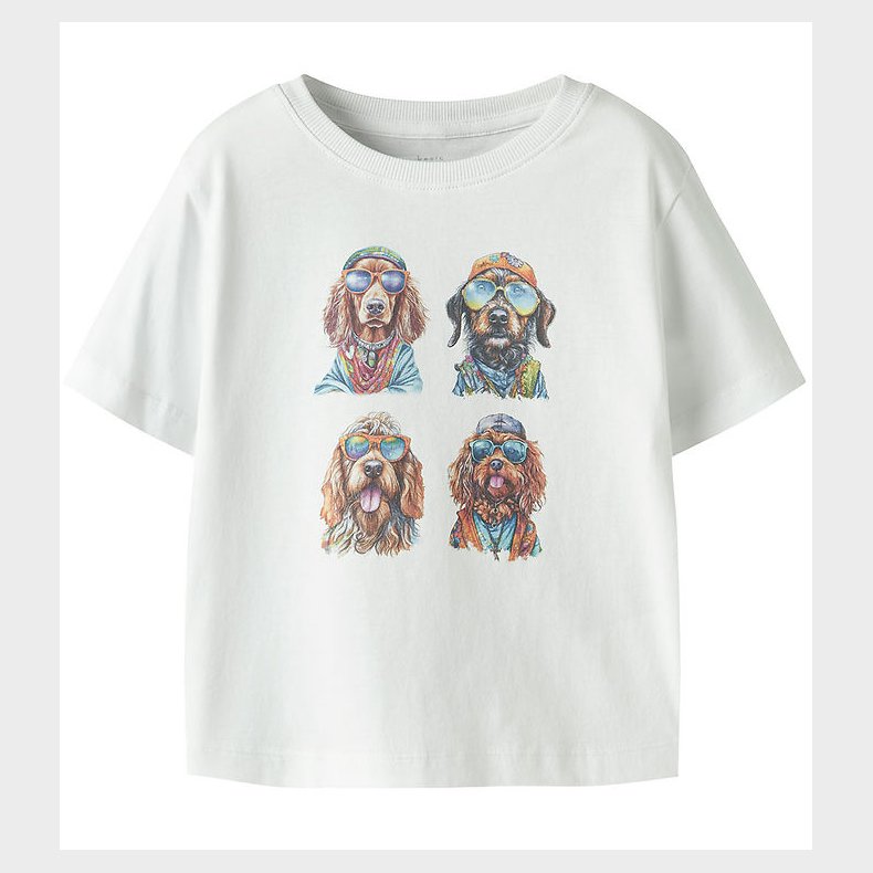 Name It T-shirt - NmmVoto - Bright White/4 Dogs