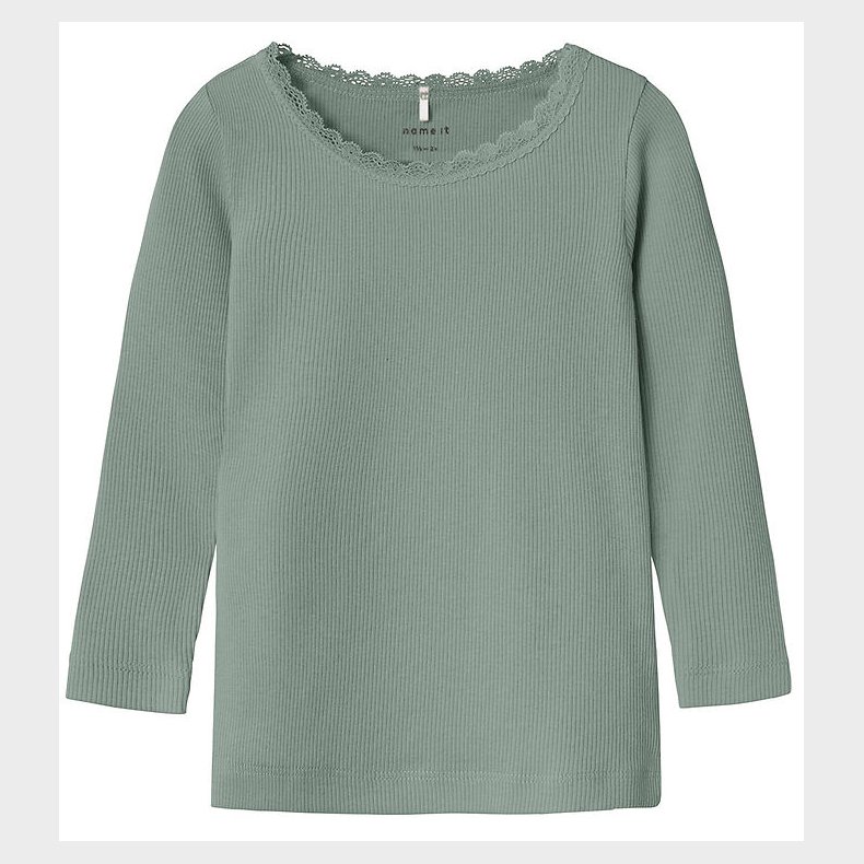 Name It Bluse - Noos - Rib - Nmfkab - Slate Gray