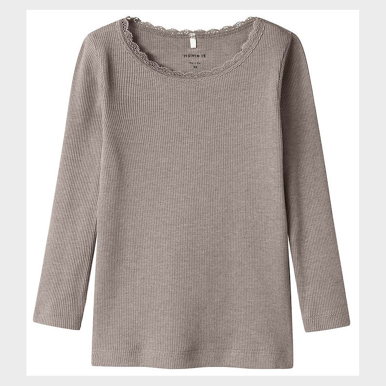 Name It Bluse - Noos - Rib - NmfKab - Satellite Melange