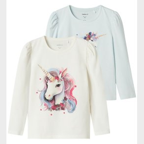 Name It Bluset - NmfKrulle - 2-pak - Country Air/Cloud Dancer