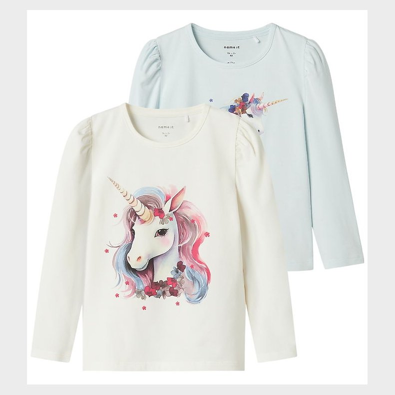 Name It Bluset - NmfKrulle - 2-pak - Country Air/Cloud Dancer