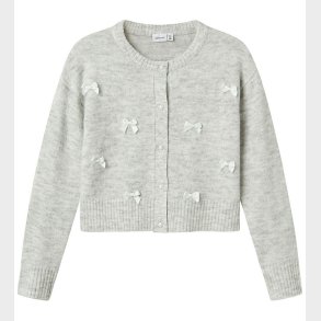 Name It Cardigan - Strik - NkfKarin - Light Grey Melange/Sljfer