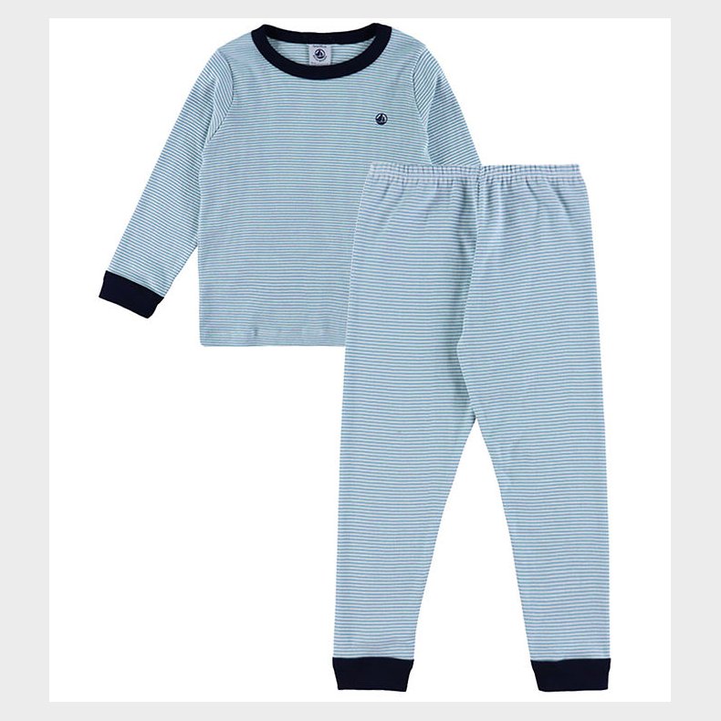 Petit Bateau Nattj - 2-Delt - Adriatic/Marshmallow