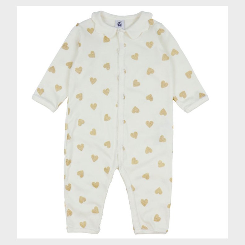 Petit Bateau Natdragt - Milk m. Glitter Hjerter