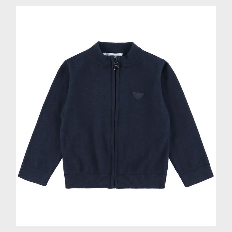 Emporio Armani Cardigan - Bomuld/Uld - Navy