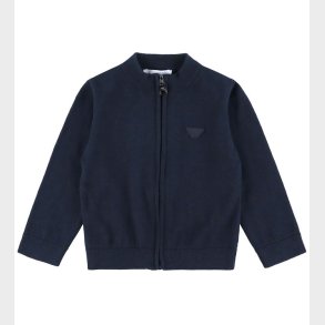 Emporio Armani Cardigan - Bomuld/Uld - Navy