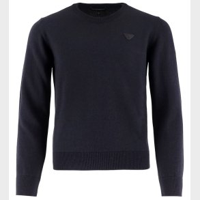 Emporio Armani Bluse - Strik - Uld/Bomuld - Blue Navy