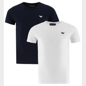Emporio Armani T-shirts - 2-pak - Navy/Hvid