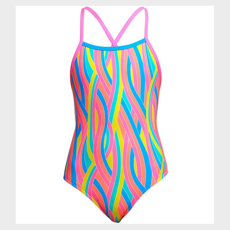 Funkita Badedragt - Strapped In One - UV50+ - Swirly Straws