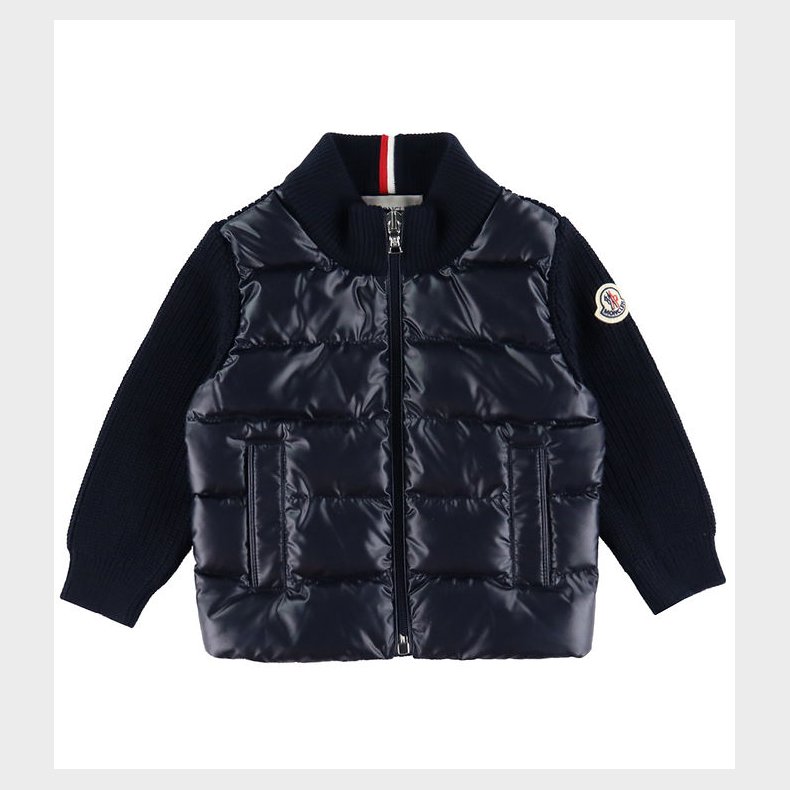 Moncler Cardigan - Uld/Dun - Navy