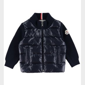 Moncler Cardigan - Uld/Dun - Navy
