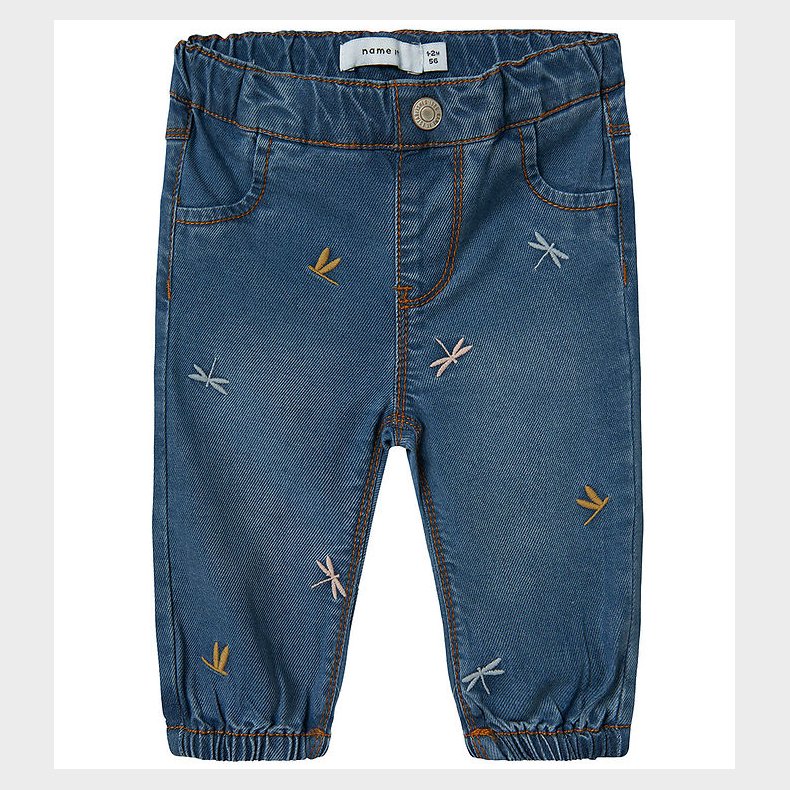Name It Jeans - NbfRose - Shaped - Medium Blue Denim/Moth Embroi