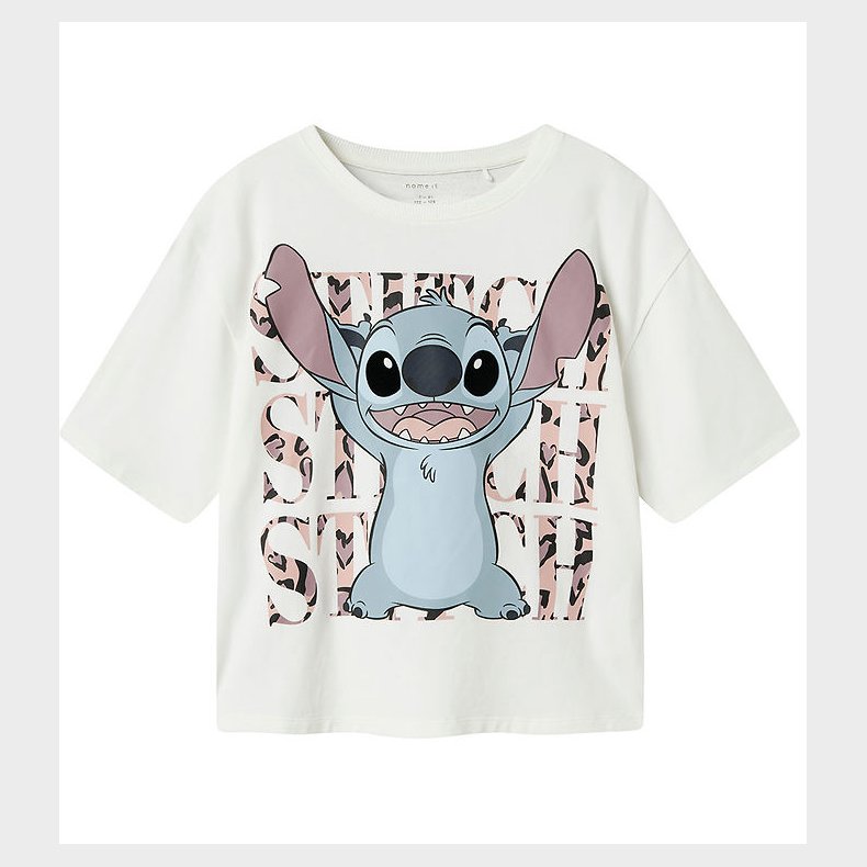 Name It T-shirt - NkfJixi - Stitch - Bright White