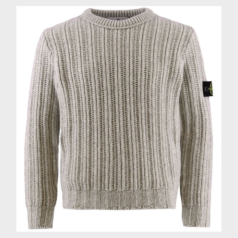 Stone Island Bluse - Strik - Uld - Melange Grey