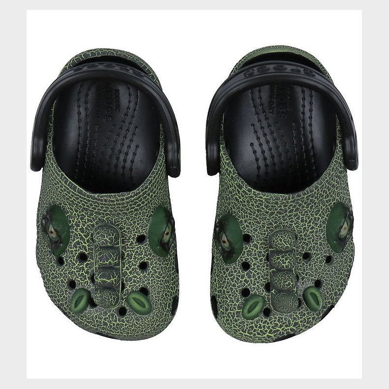 Crocs Sandaler - Classic IAM Scary Dino - Sort/Grn