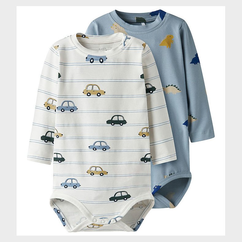 Name It Body l/ - NbmVroels - 2-pak - Cloud Dancer/Dusty Blue