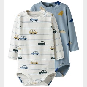 Name It Body l/ - NbmVroels - 2-pak - Cloud Dancer/Dusty Blue