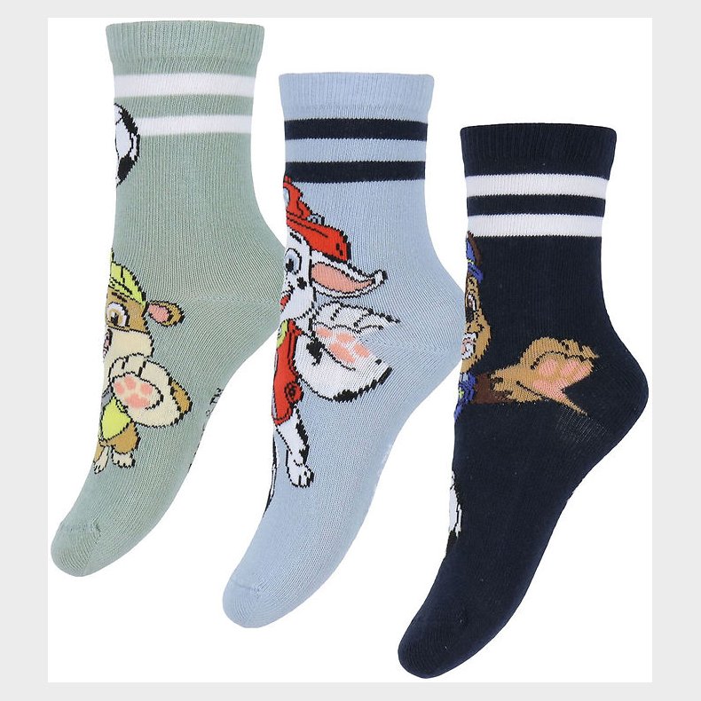 Name It Strmper - 3-pak - NmmJonathan - Pawpatrol - Dusty Blue/