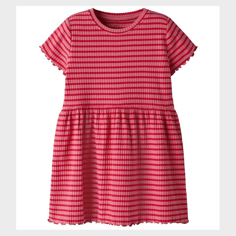 Name It Kjole - Rib - Nmfvemma - Rapture Rose/Jalapeno