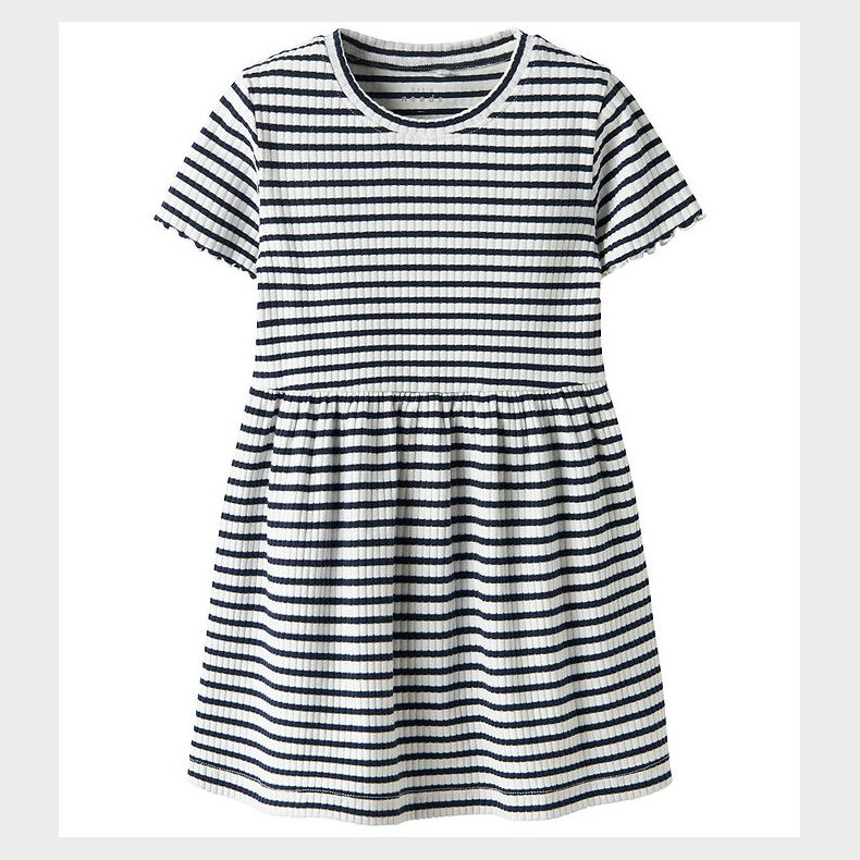 Name It kjole - Rib - NmfVemma - Bright White/Blue