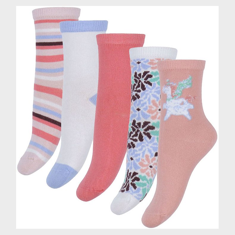 Name It Strmper - 5-Par - NmfVinni - Bright White/Floral AOP