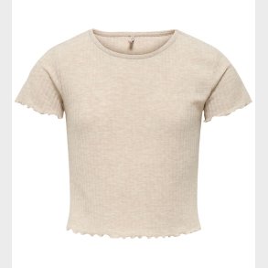 Kids Only T-shirt - Rib - KogNella - Pumice Stone/Melange
