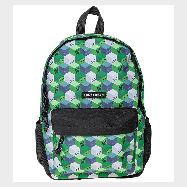 Minecraft Rygsk - 38x28x13 cm - Grn/Sort