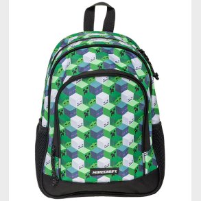 Minecraft Rygsk - 35x26x18 cm - Grn/Sort