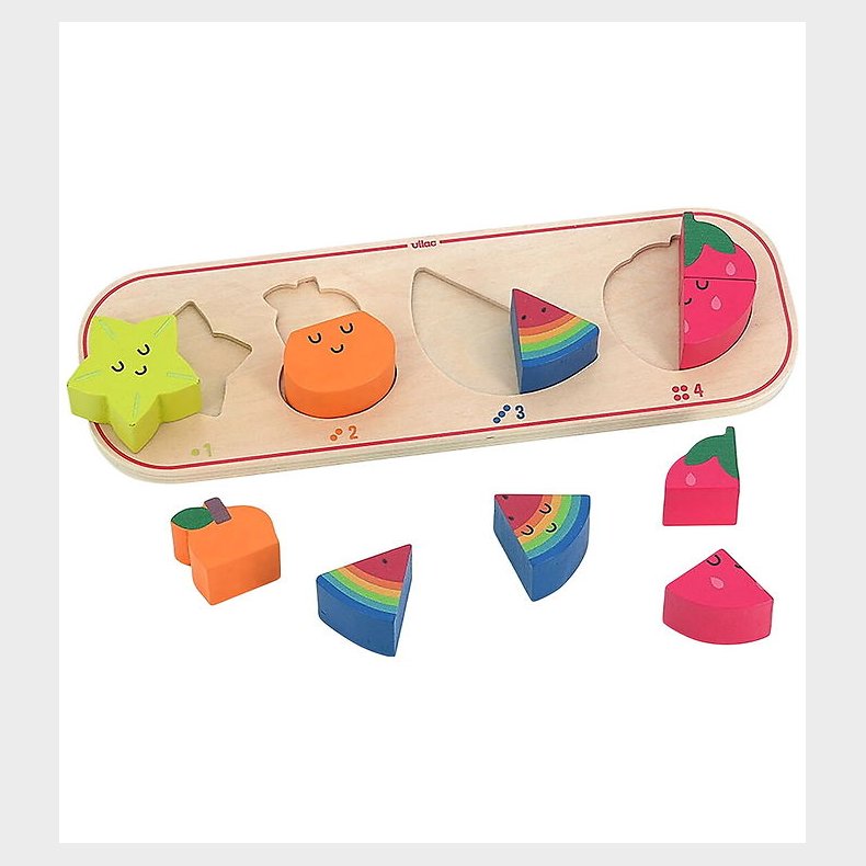 Vilac Puslespil - 10 Brikker - Fire Frugter