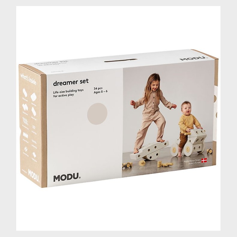 MODU Dreamer St - 34 Dele - 70x40x20 cm - Sand Grey/Honey Yello