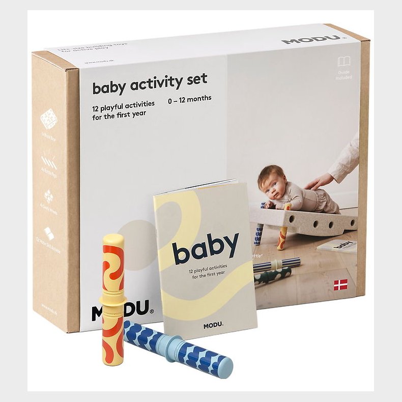 MODU Baby Motorikst - 10 Dele - Sand Grey/Honey Yellow