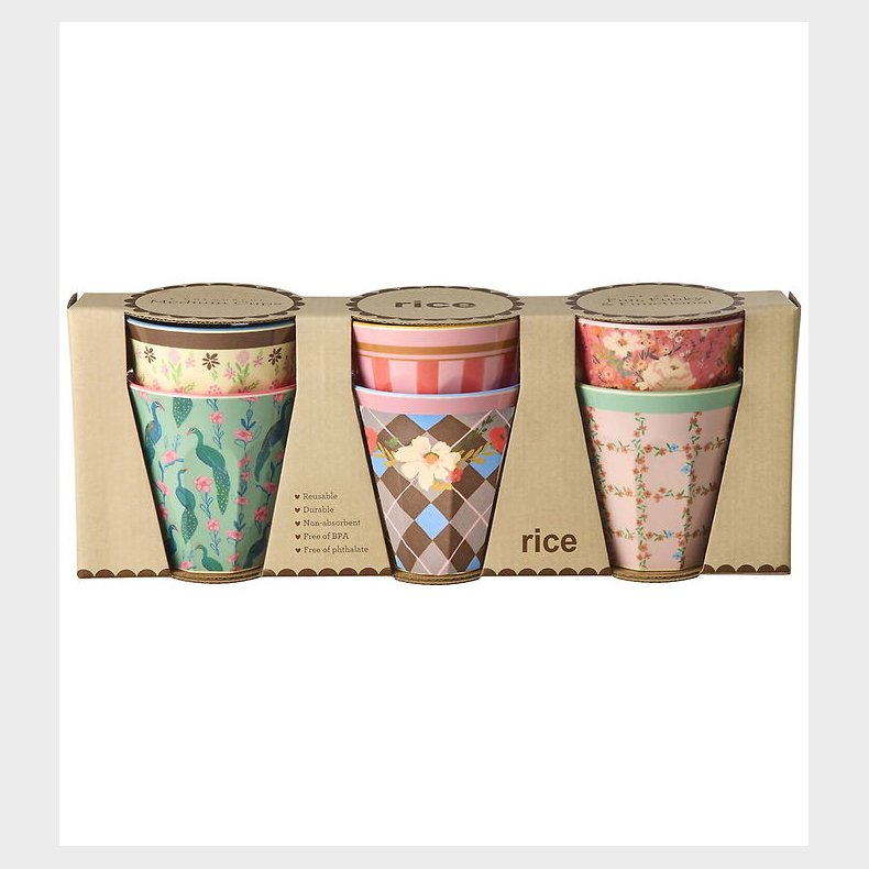 Rice Kopper - Melamin - 6 stk. - 160 ml - All You Need Is Love