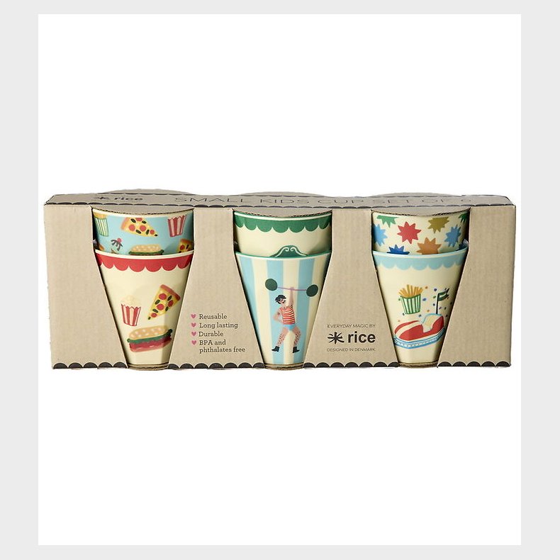 Rice Kopper - Melamin - 6 stk. - 160 ml - Mint Fun Fair