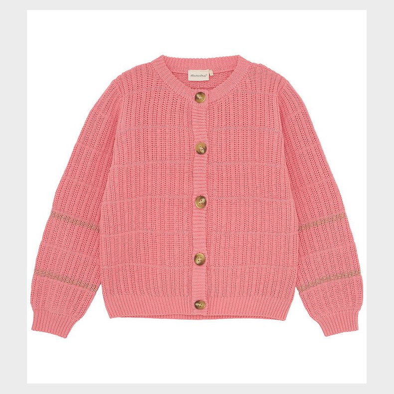 Minymo Cardigan - Strik - Strawberry Ice