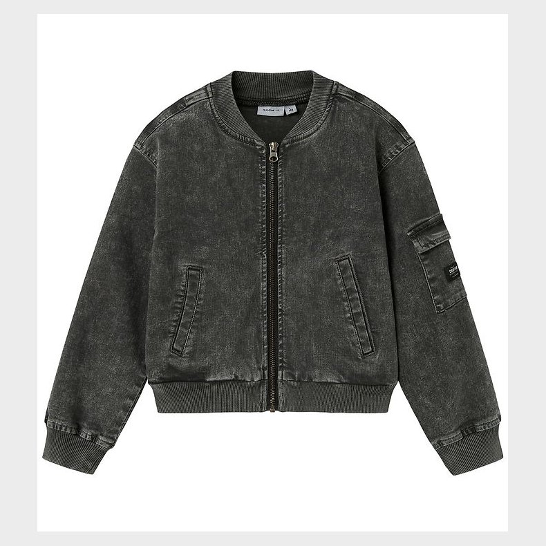 Name It Denim/Bomber Jakke - NkfLuna - Dark Grey Denim