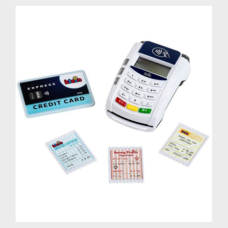 Klein K�bmands Betalingsterminal - Lys og Lyd - Hvid/Bl�