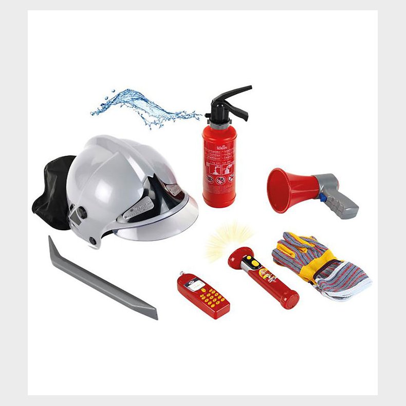 Klein Brandmandss�t - Lys og Vandspr�jt - 7 Stk. - R�d