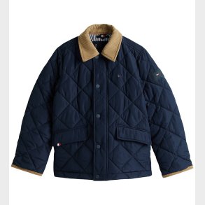 Tommy Hilfiger Jakke - Quilted - Contrast Collar - Dark Night Na