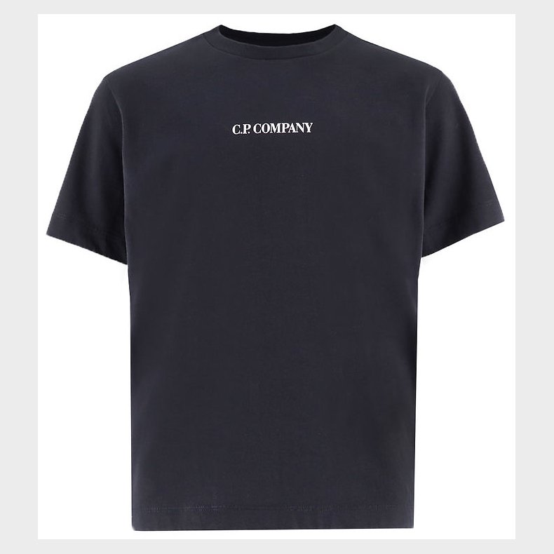 C.P. Company T-shirt - Total Eclipse Blue m. Hvid
